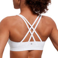 CRZ YOGA Women's Strappy Sports Bra - Naked Feeling Medium Support