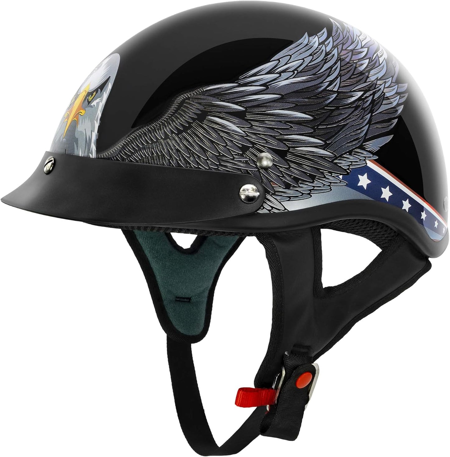 VCAN Cruiser Solid Half Face Motorcycle Helmet for Safety and Comfort