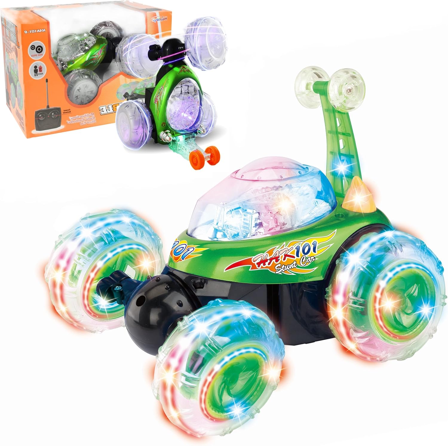 Haktoys Turbo Twister Stunt Truck - Rechargeable Remote Control Fun!
