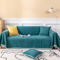 VClife Couch Cover Modern Turquoise for 2 Cushion Sofa - Protective