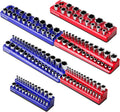 Magnetic Socket Organizer 6-Pack Tray Set - Holds 141 Sockets