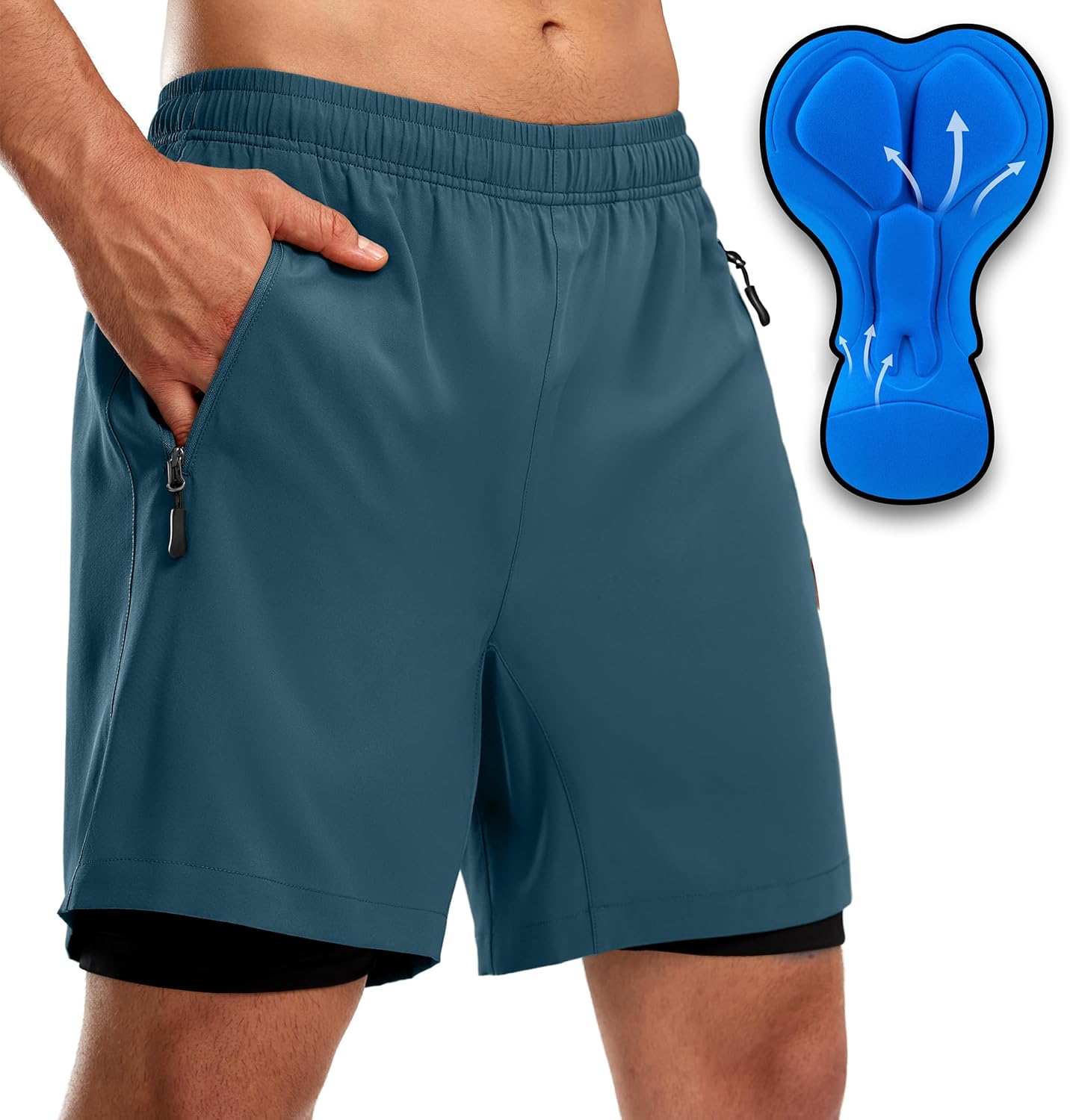 Bikewa Men's Mountain Bike Shorts with 3D Padding for Comfort