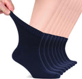 Diabetic Socks for Men Rayon Bamboo Ankle Socks 4-8 Pairs - Loose Top