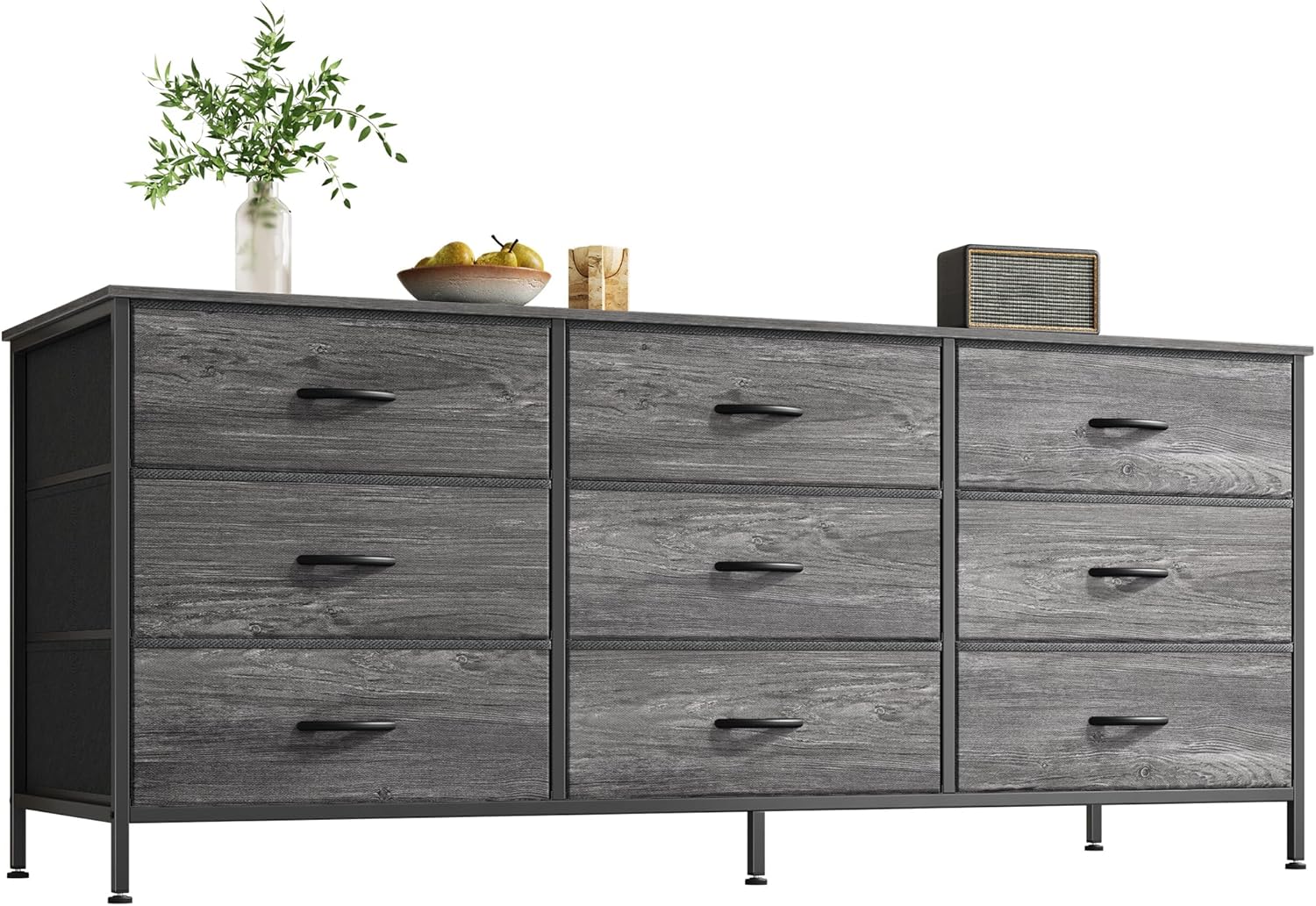 Huuger Long Dresser for Bedroom: 9 Drawer Storage Solution