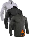Ultimate Warmth: OYGSieg Men's Thermal Quarter Zip Trio