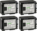 Kastar 4-Pack BP-809 7.4V 1500mAh Camera Batteries - Longer Runtime
