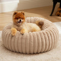 Bedsure Donut Small Dog Bed - Plush Round Dog Bed for Small Pets