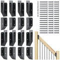 201 Stainless Steel 2 in x 4 in Deck Railing 45 Stair Connectors