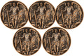 5Pcs Saint Michael Archangel Protection Coin for Collectors