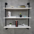 Industrial Pipe Shelving Rustic White Pipe Wall Shelves 30 in