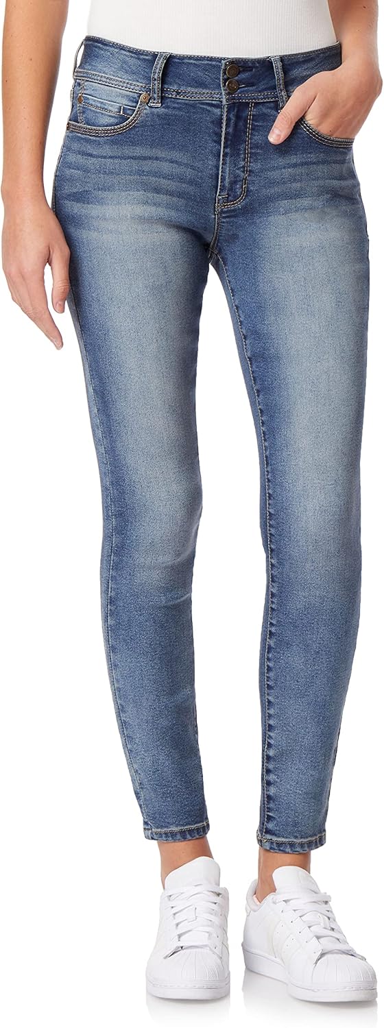 WallFlower Women's Ultra Skinny Mid-Rise Jeans for Every Body