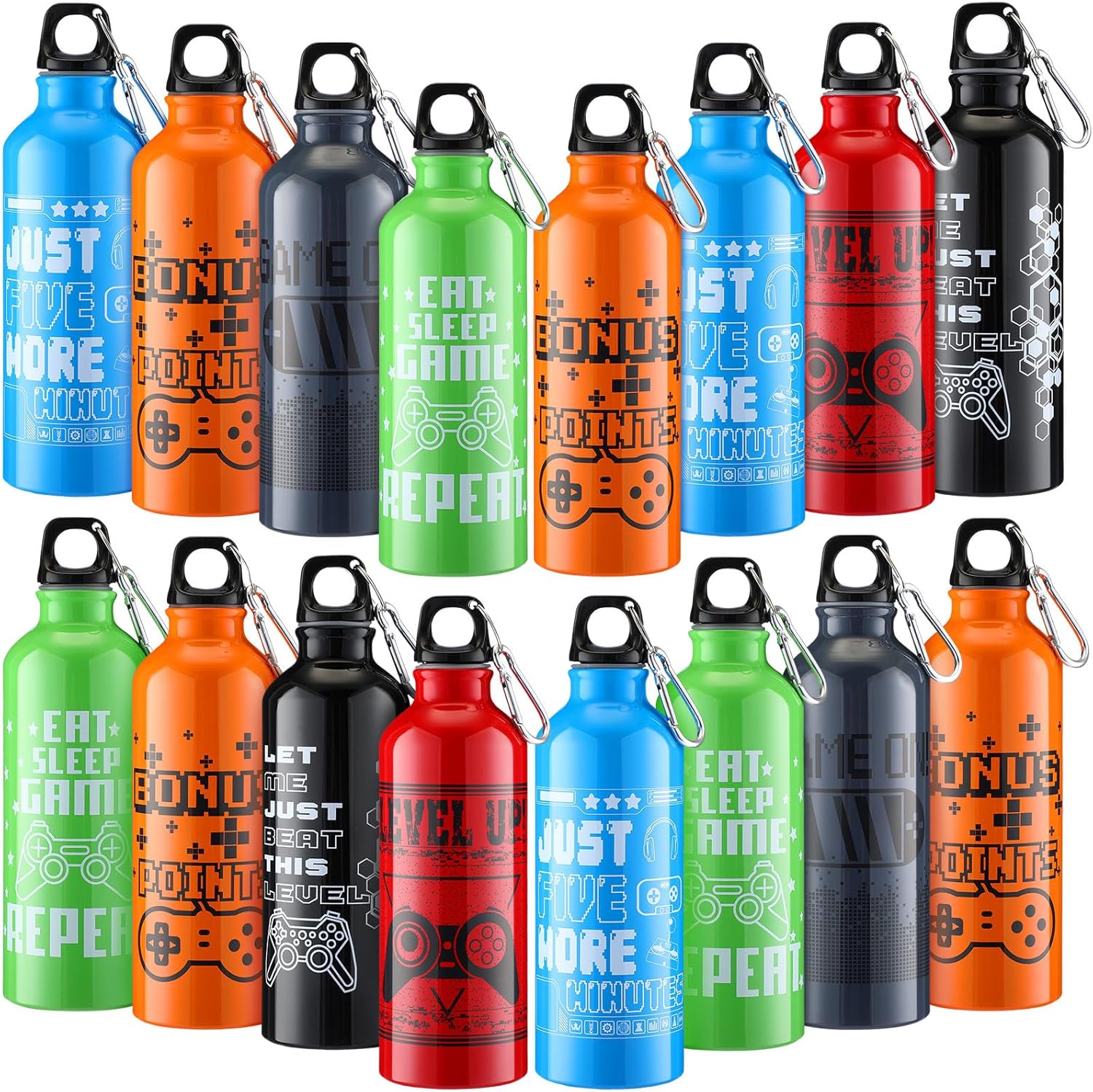 Portable 17oz Gamer's Insulated Water Bottle Set | SiliFine