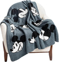 Mickey Mouse Faces Feather Knit Fluffy Throw Blanket - Cozy 50 x 60 in