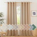 NICETOWN Camel Linen Window Curtains for Elegant Home Decor