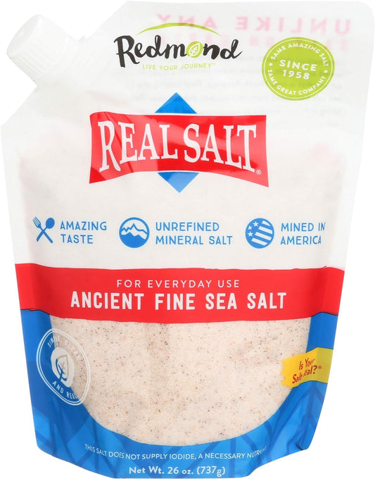 Redmond Real Salt Ancient Fine Sea Salt Unrefined Mineral Salt