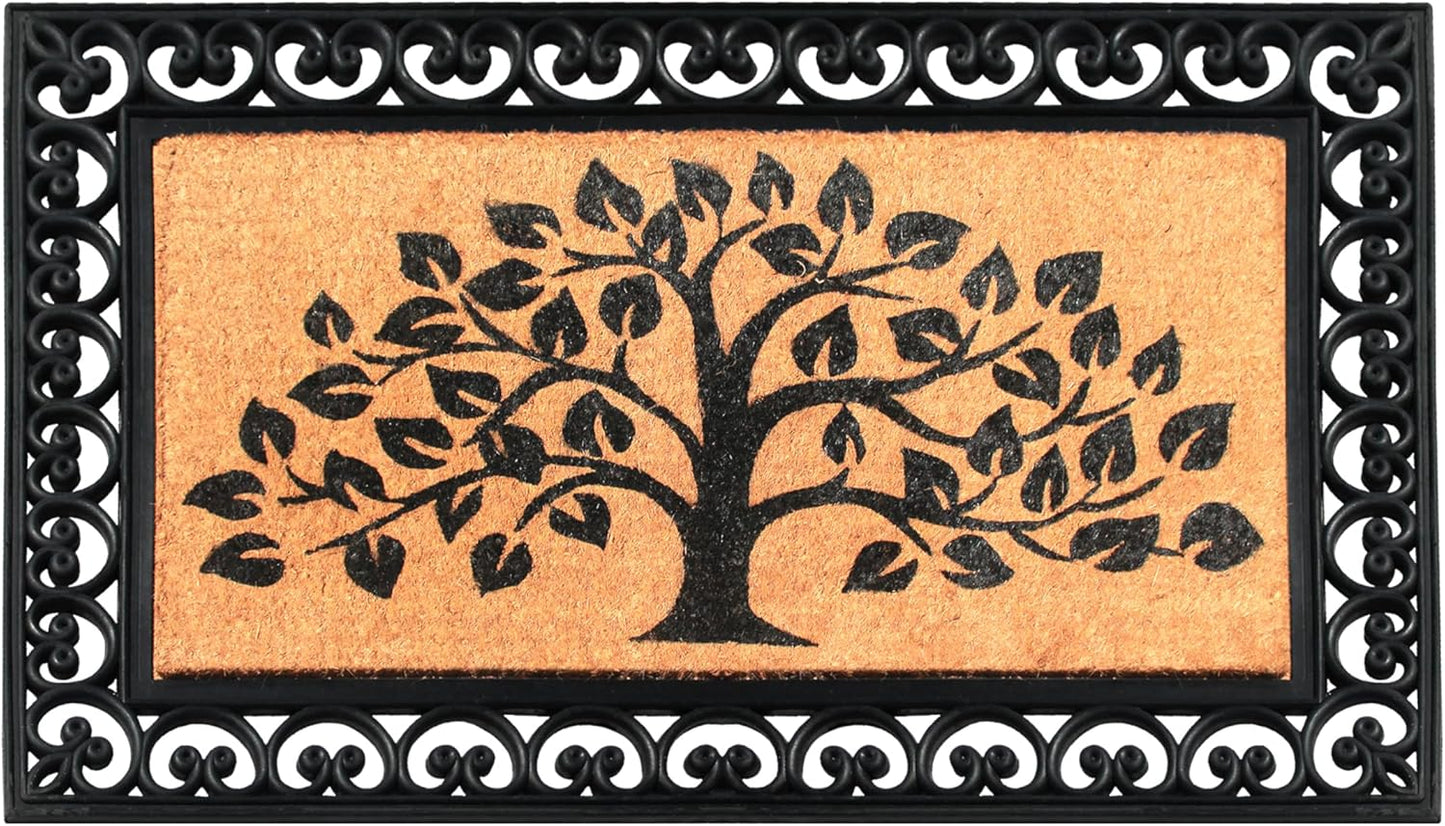 A1HC Natural Coir & Rubber Door Mat for Heavy Duty Use