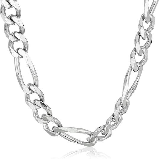 Collection Men's Sterling Silver Figaro Link Necklace
