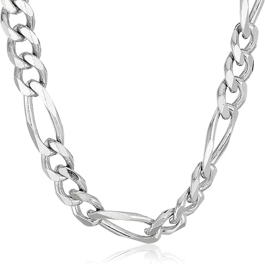 Collection Men's Sterling Silver Figaro Link Necklace