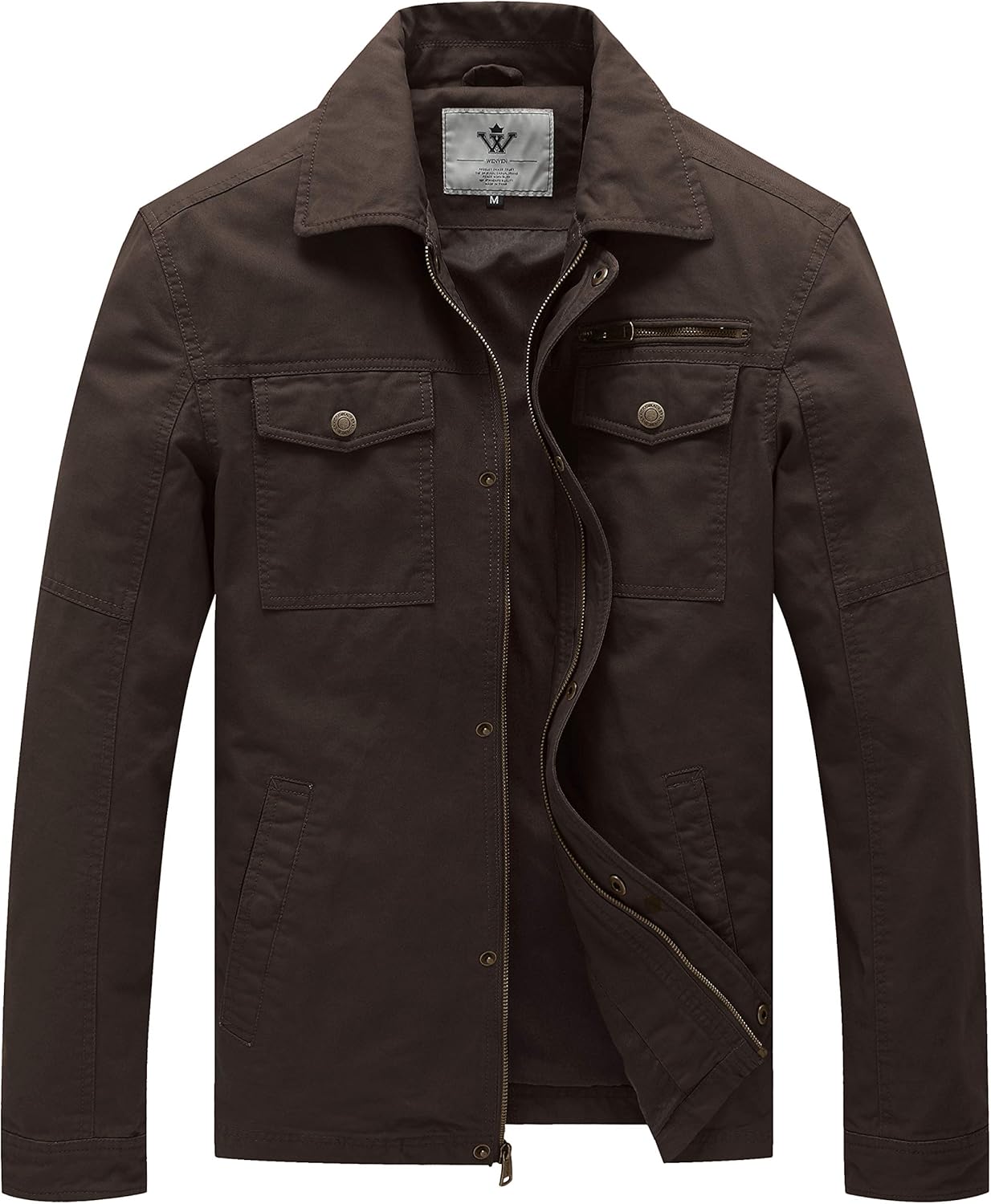 WenVen Men's Casual Canvas Cotton Military Lapel Jacket Review