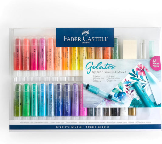 Faber-Castell Gelatos Gift Set: 28 Vibrant Watercolor Crayons