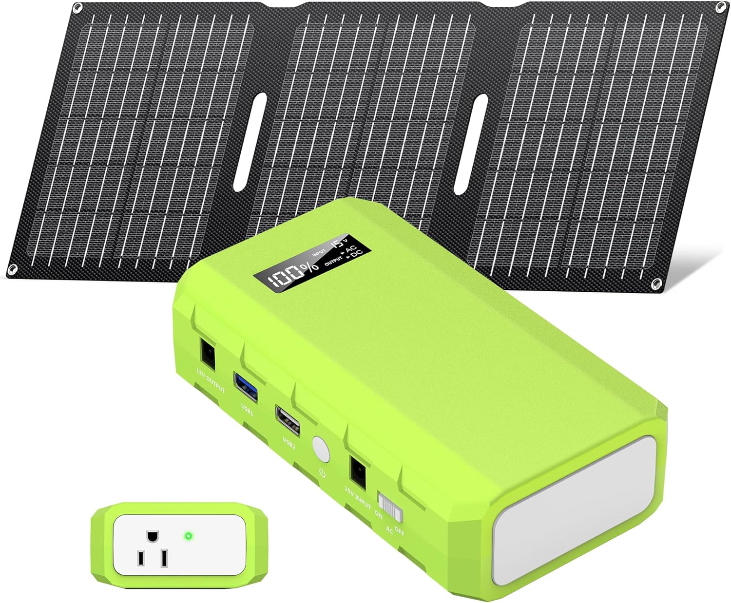 Portable Solar Power Station - 24000mAh Backup