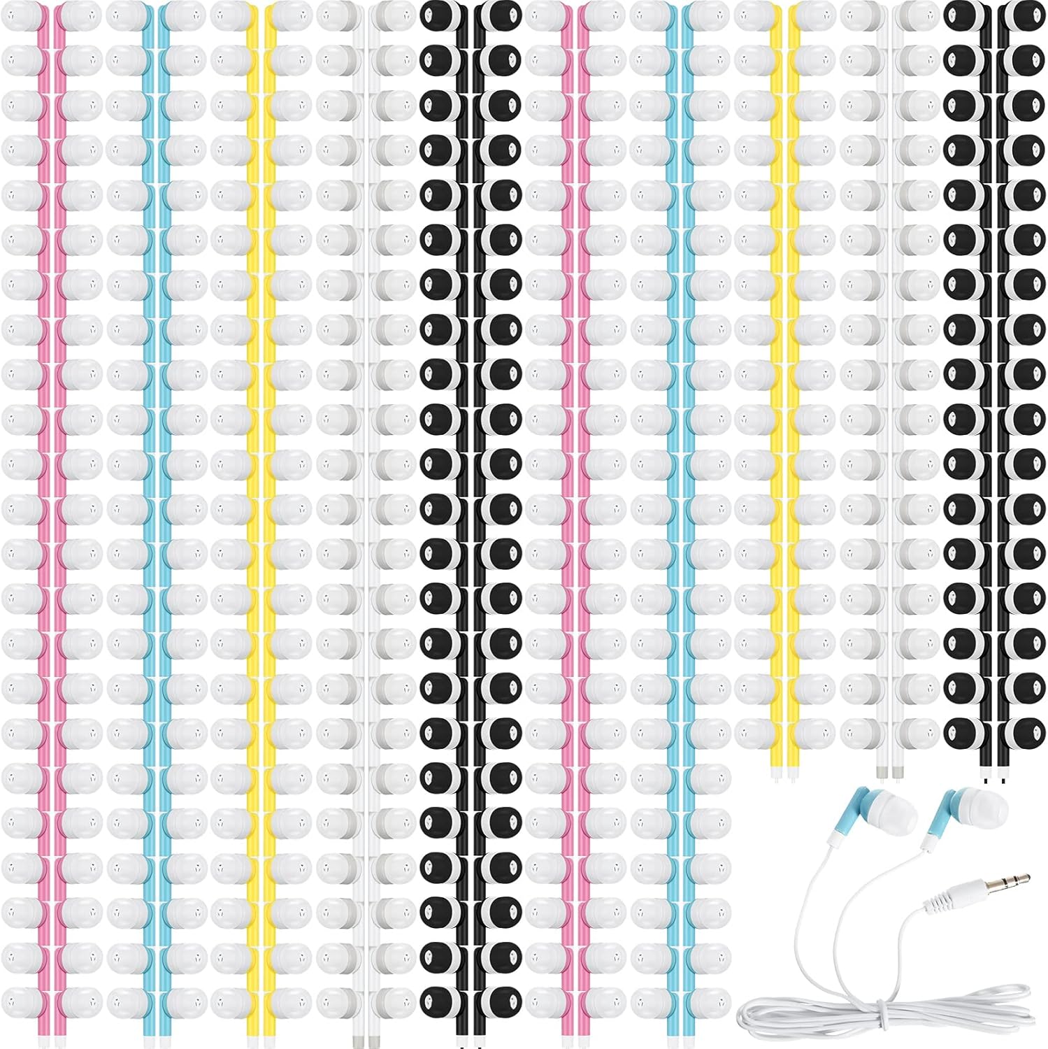 Xuhal 600 Packs Bulk Earbuds Headphones for Kids and Adults