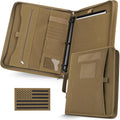 Tactical Notebook Portfolio Padfolio Ring Binder with Zipper - Large