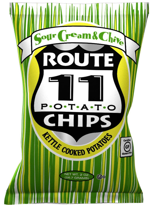 Route 11 Potato Chips Sour Cream N Chive Pack of 30 Bags