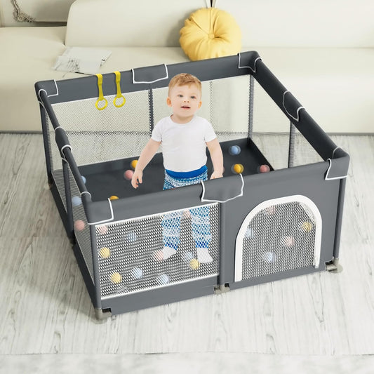 Spacious Safety Mesh Playpen for Babies - Grobeybees