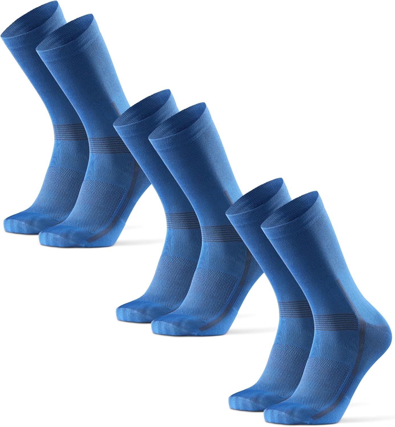 DANISH ENDURANCE Cycling Socks - Breathable Crew Length 3-Pack