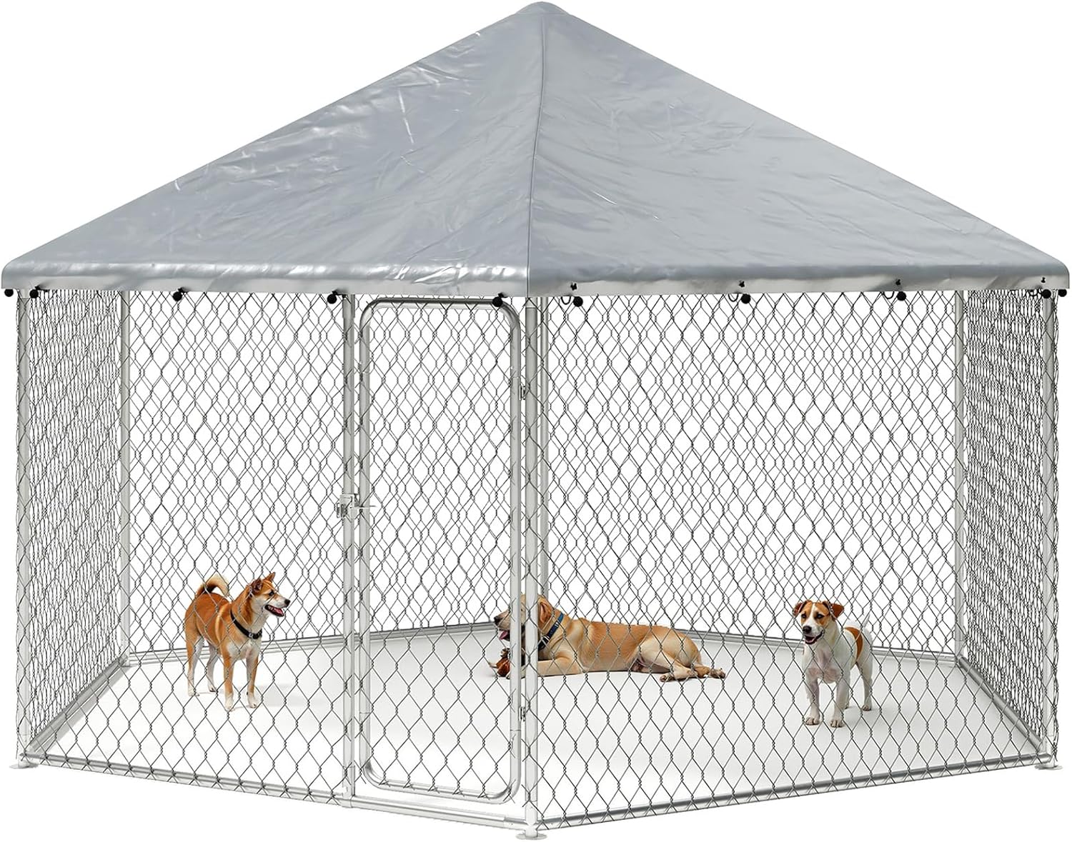 Extra Large Outdoor Dog Kennel with Heavy Duty Design and Cover