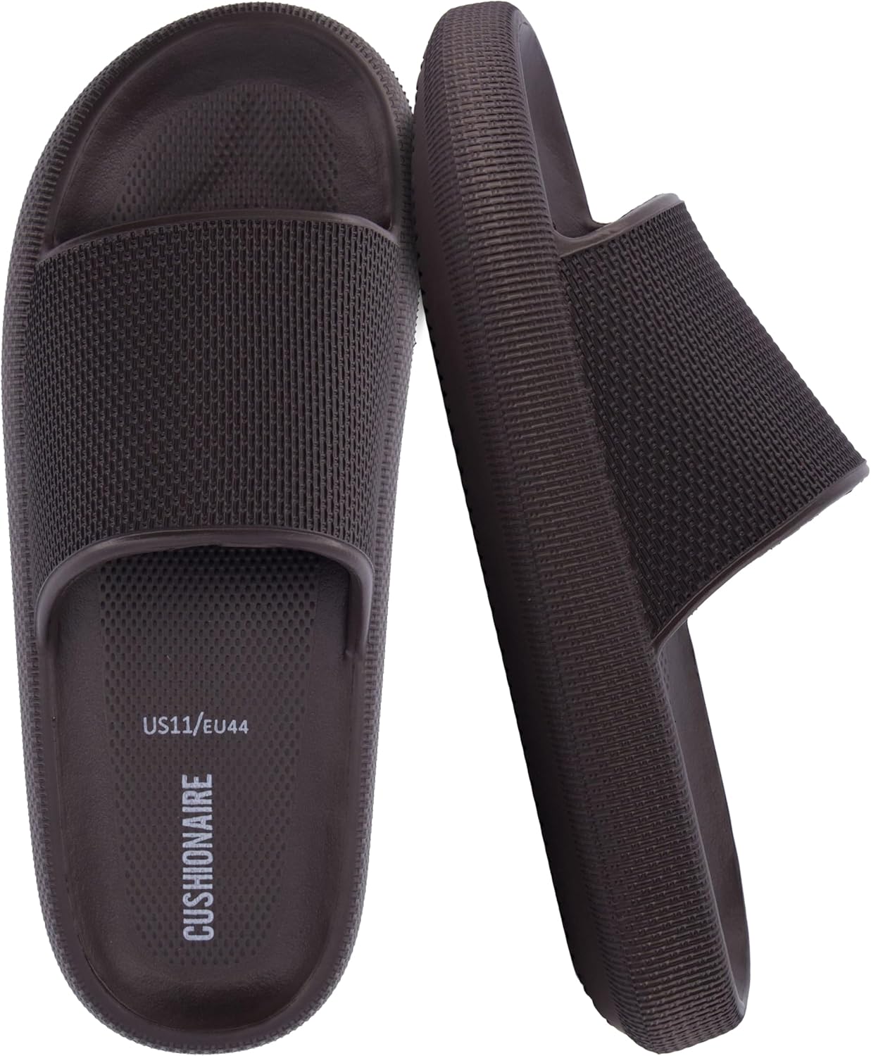CUSHIONAIRE Feather EVA Mens Sandals for Ultimate Comfort