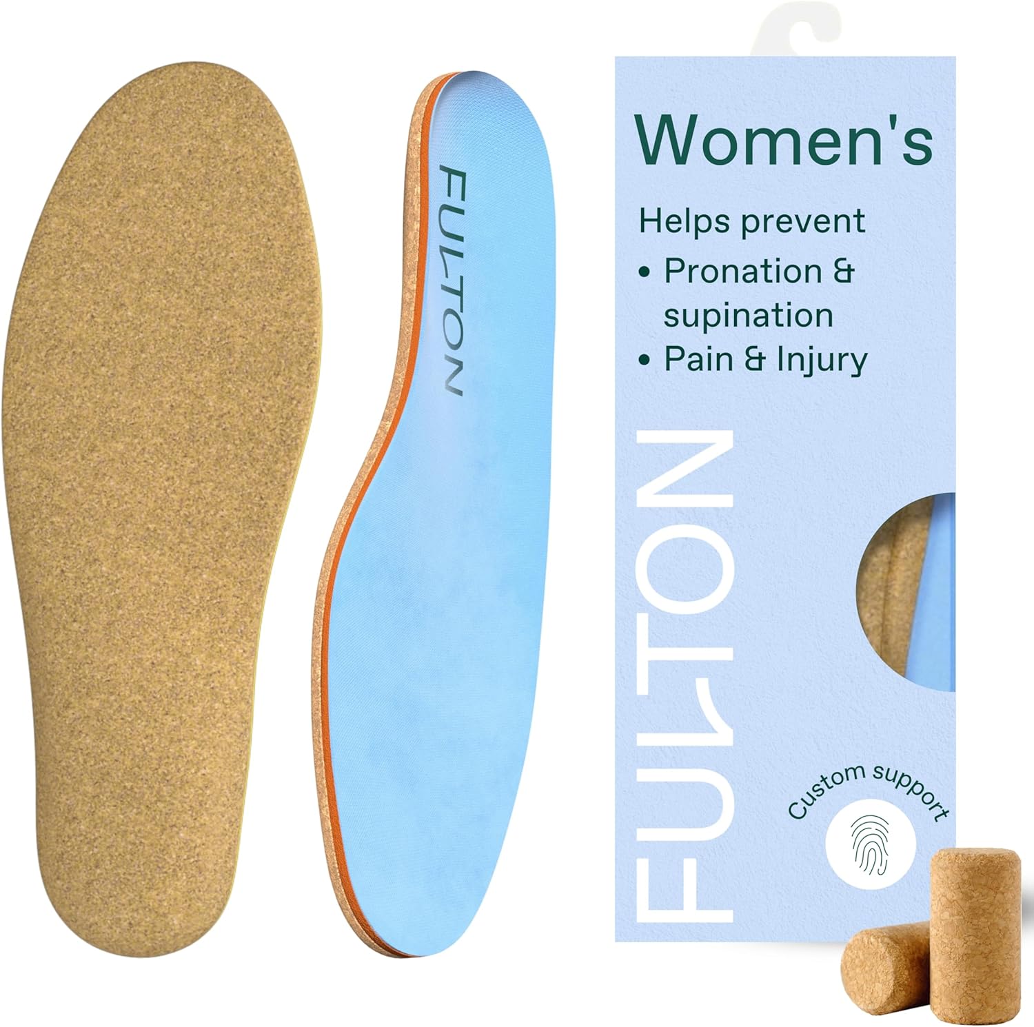 Fulton Insoles Women's Active Inserts for Pain Relief & Stability