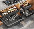 Expandable 4Pack Pull Out Cabinet Organizer 21in Deep - Smooth Slide