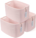 Cotton Rope Storage Basket Bins Woven Rectangle Organizer - 3 Pack