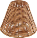 Aspen Creative Empire Clip-On Chandelier Lamp Shade - Natural Rattan