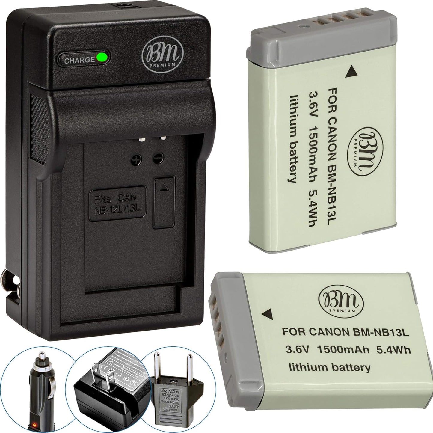 BM Premium NB-13L Battery and Charger Kit for Canon Cameras