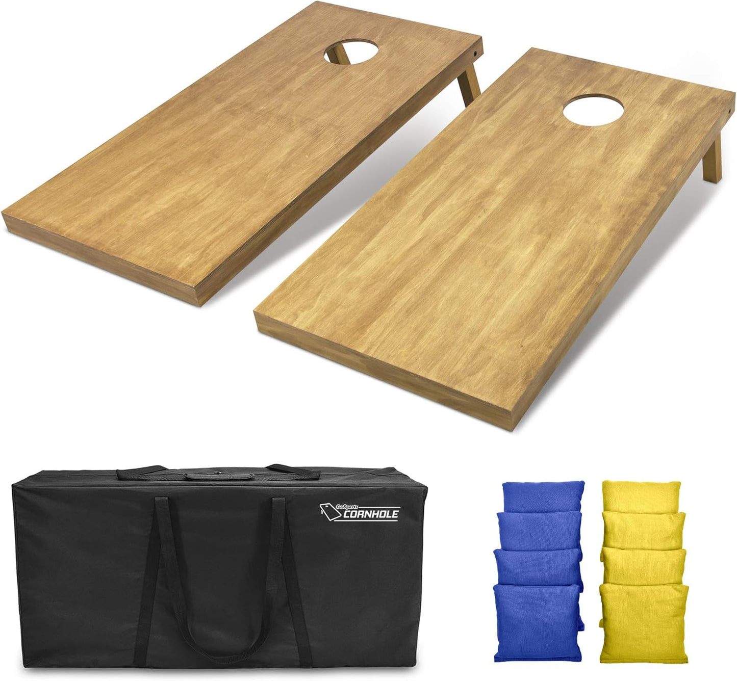 GoSports 4 ft x 2 ft Wooden Cornhole Boards Set for Fun