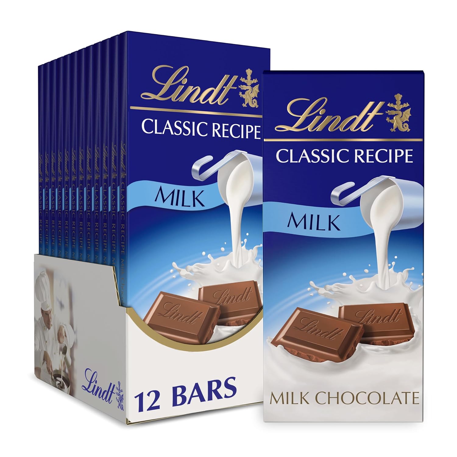 Lindt CLASSIC RECIPE Milk Chocolate Bar for Sweet Indulgence