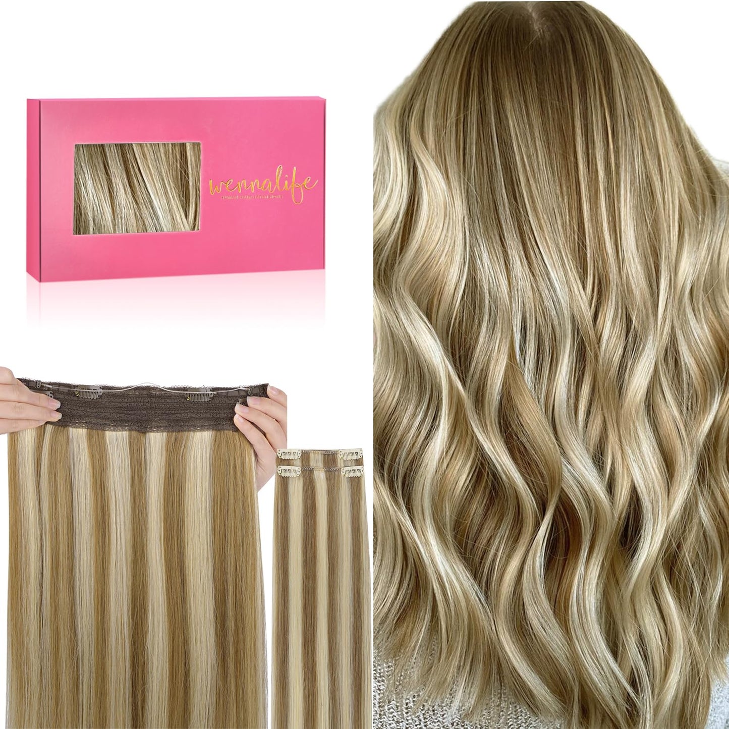 WENNALIFE Wire Hair Extensions for Natural Volume & Length