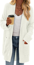KIRUNDO Cardigan Sweater for Women 2025 - Fuzzy Open Front