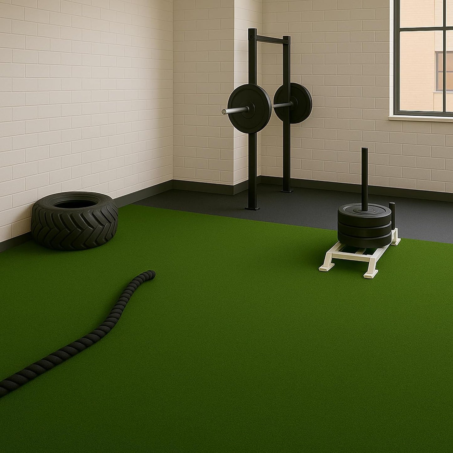 Ottomanson Artificial Turf Golf Hitting Mat for Indoor Outdoor Use