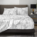 HYPREST Floral Sheets Twin Size - 1800 Thread Count Deep Pocket