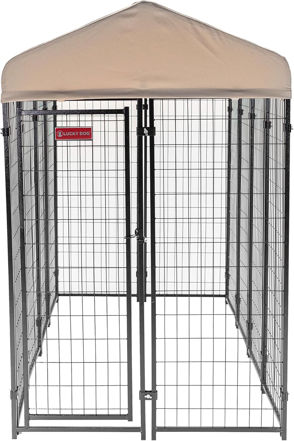 Lucky Dog Stay Series Large Outdoor Dog Kennel with Canopy Roof