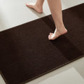 Bathroom Rug 20x48 Brown Low Pile Chenille - Quick Dry Comfort