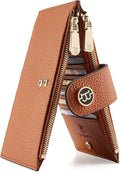BOSTANTEN Leather Wallet for Women Large RFID Slim Bifold - 16 Cards