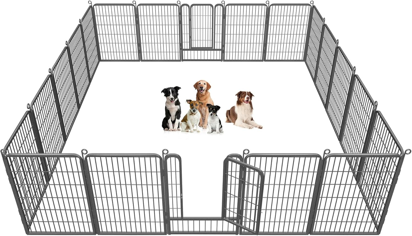 40 Inch Dog Playpen Heavy Duty Metal Fence for Large Dogs