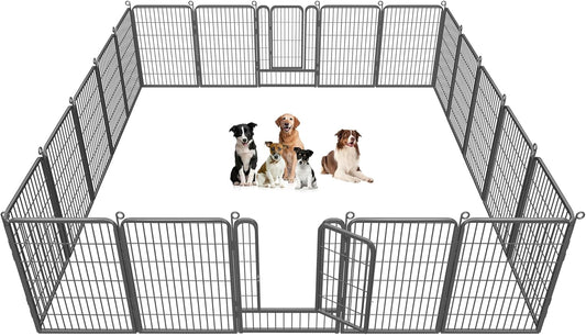 40 Inch Dog Playpen Heavy Duty Metal Fence for Large Dogs