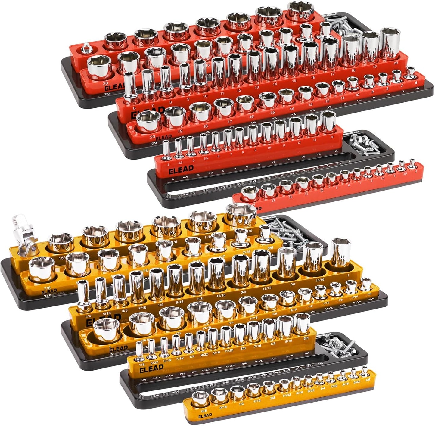 Magnetic Socket Organizer Set for Efficient Tool Storage