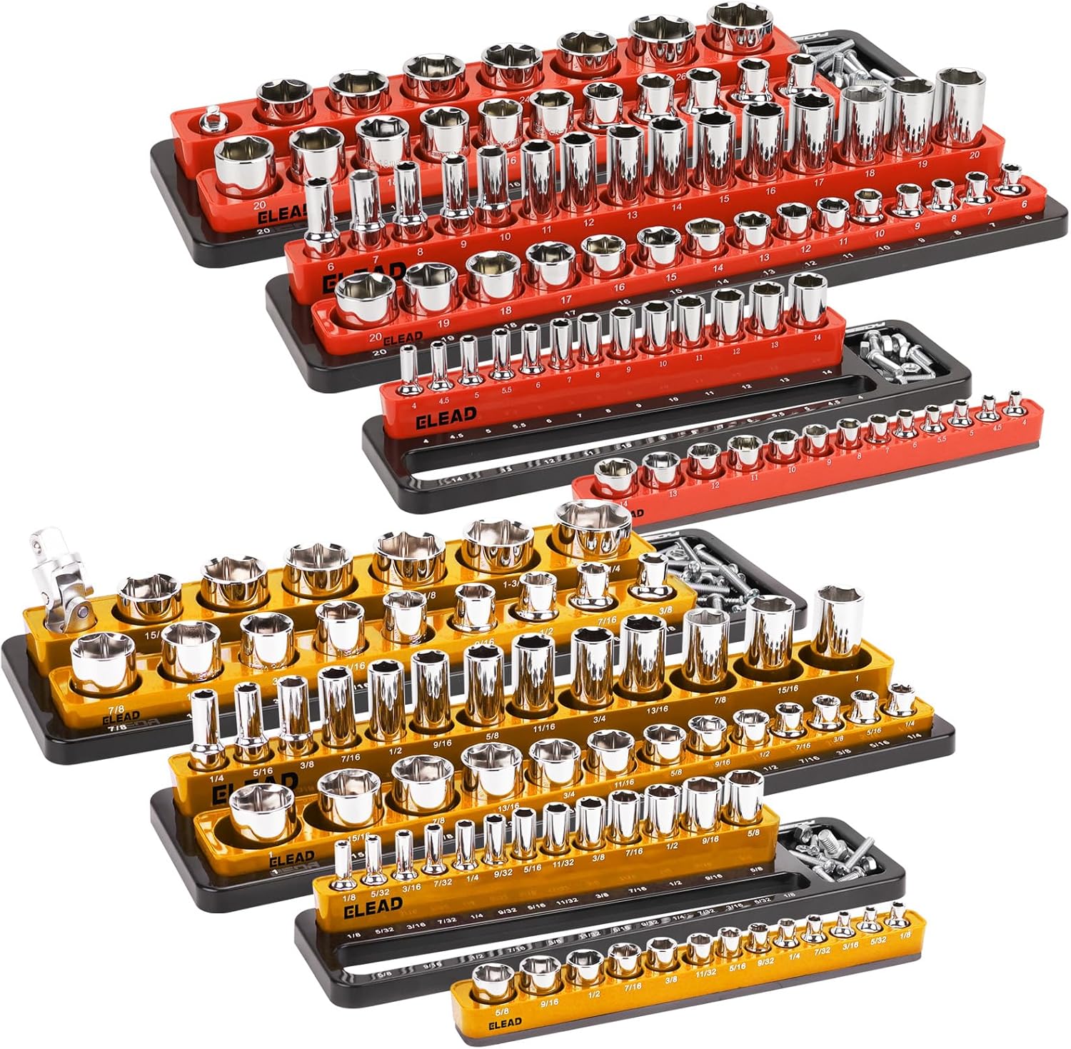 Magnetic Socket Organizer Set for Efficient Tool Storage
